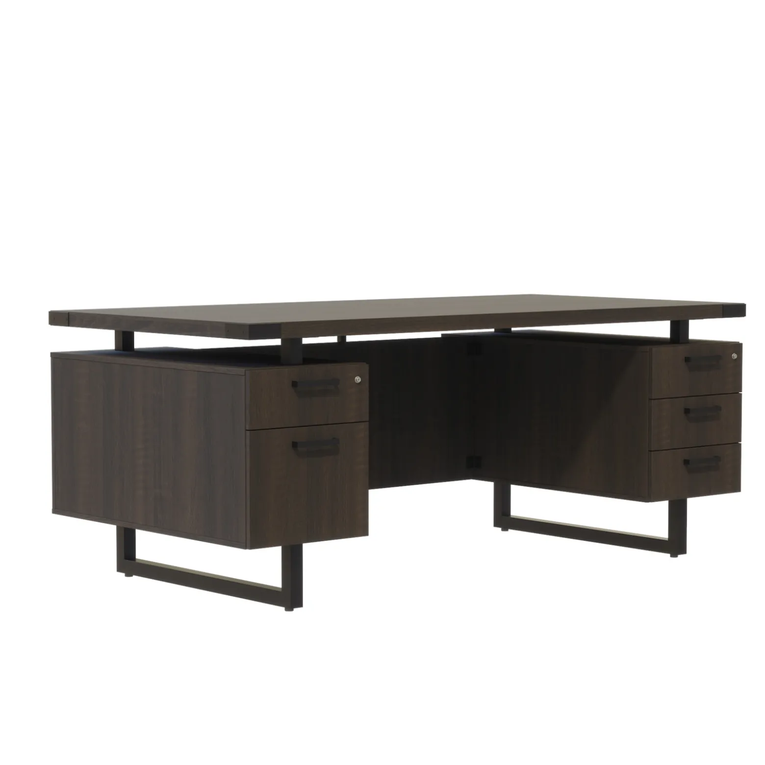 Mirella Double Pedestal Desk - 72"W