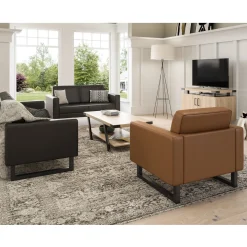 Mirella Loveseat w/ Metal Legs