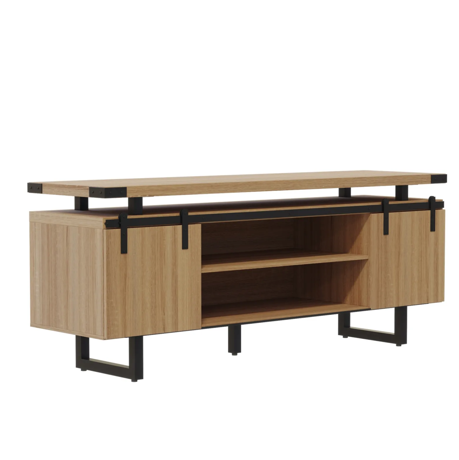 Mirella Low Wall Cabinet w/ Doors - 72"Wx20"Dx29.5"H