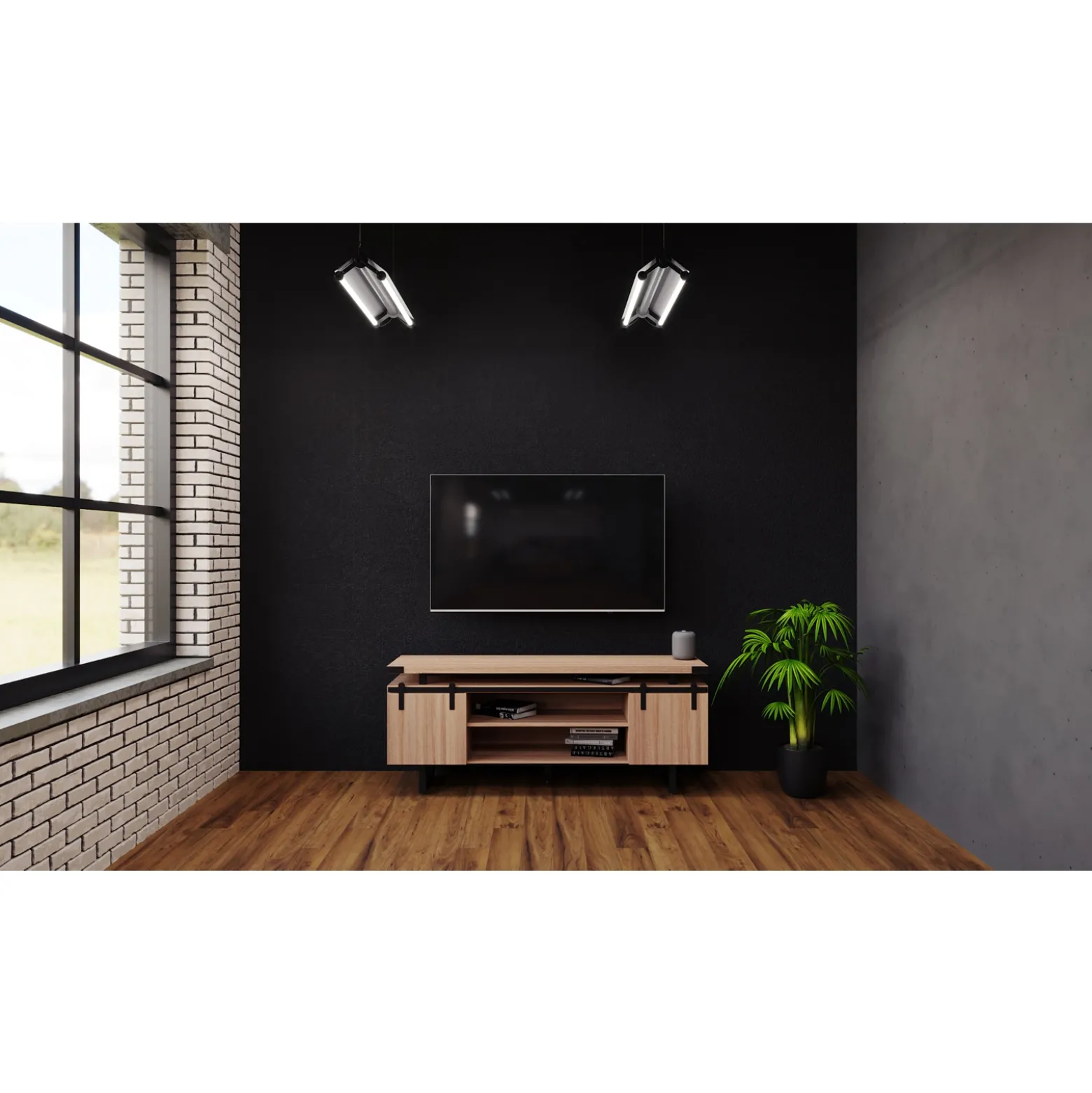 Mirella Low Wall Cabinet w/ Doors - 72"Wx20"Dx29.5"H