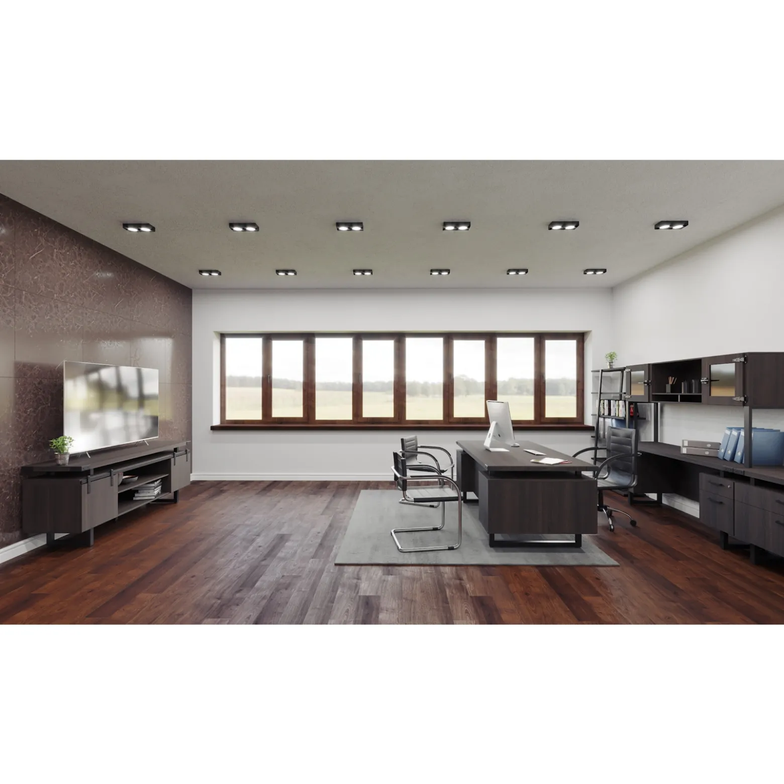 Mirella Low Wall Cabinet w/ Doors - 72"Wx20"Dx29.5"H