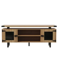 Mirella Low Wall Cabinet w/ Glass Doors - 72"Wx20"Dx29.5"H