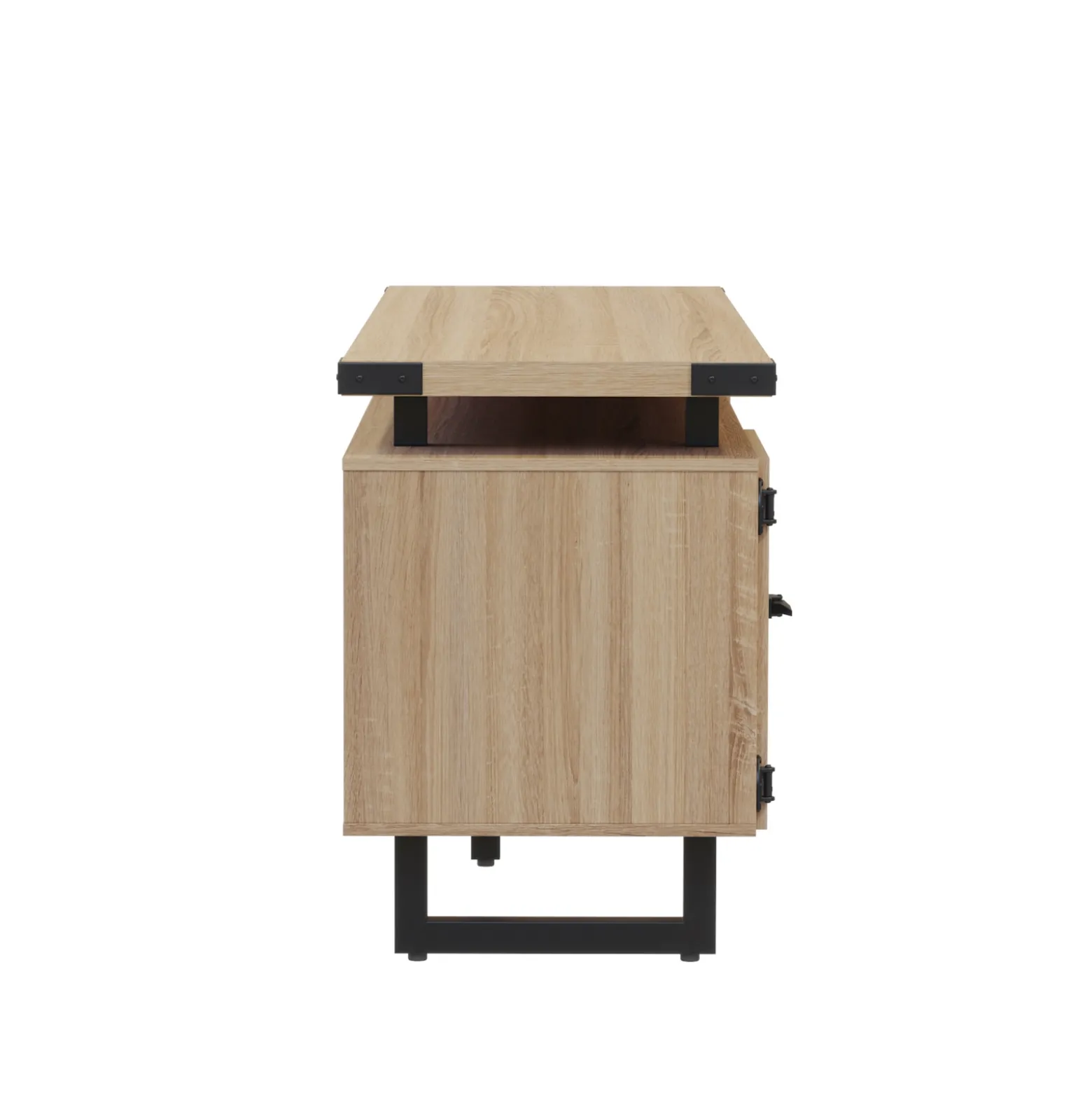Mirella Low Wall Cabinet w/ Glass Doors - 72"Wx20"Dx29.5"H