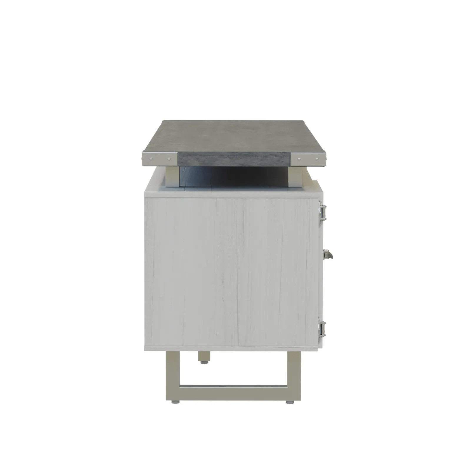 Mirella Low Wall Cabinet w/ Glass Doors - 72"Wx20"Dx29.5"H