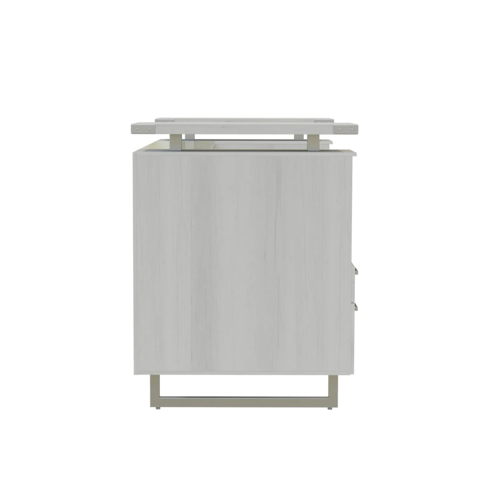 Mirella Reception Desk w/ Glass Countertop - 78"Wx36"Dx48"H