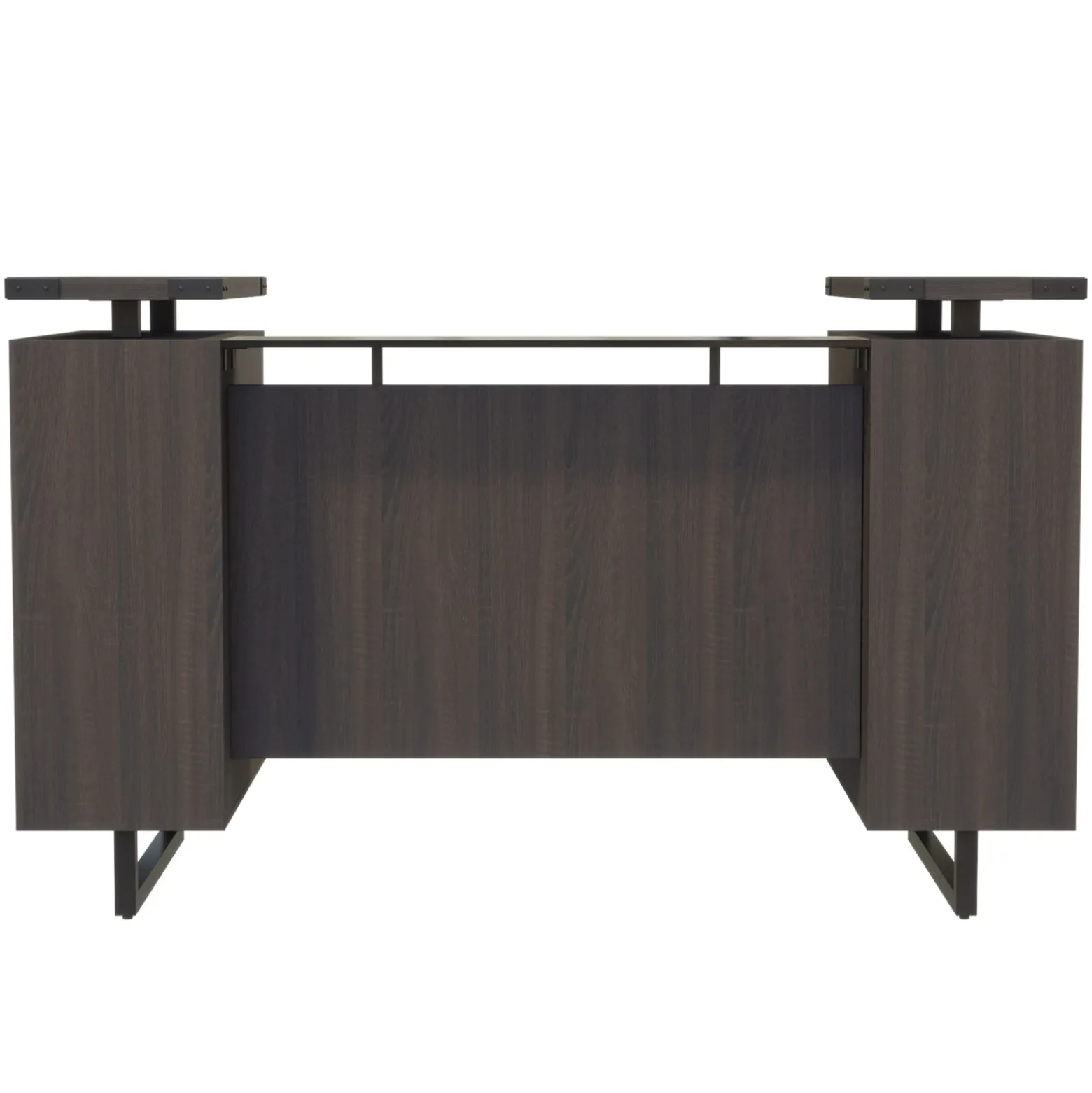 Mirella Reception Desk with Glass Countertop - 78"W x 36"D