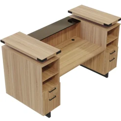Mirella Reception Desk with Glass Countertop - 78