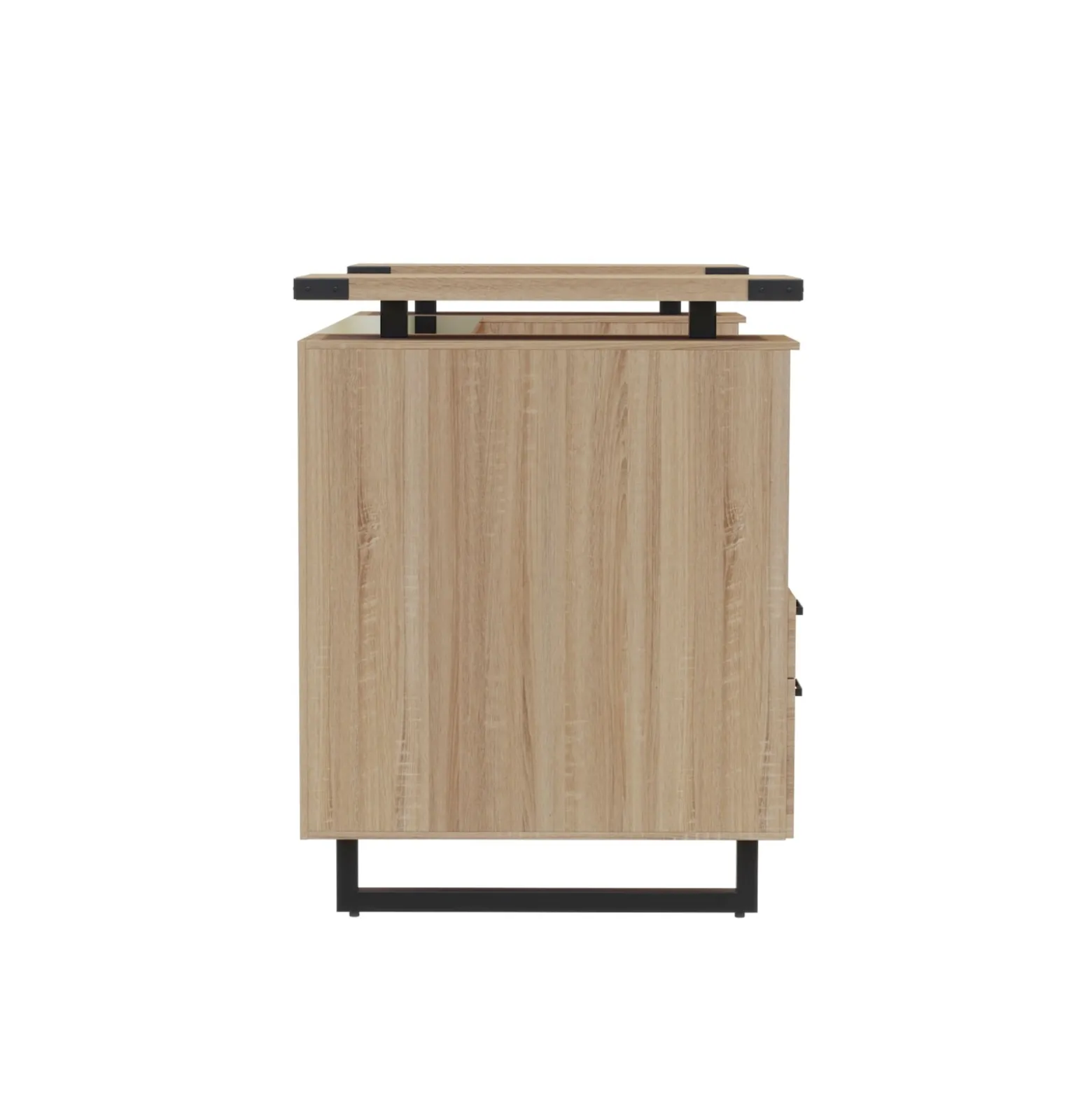 Mirella Reception Desk with Glass Countertop - 78"W x 36"D