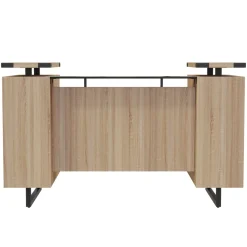 Mirella Reception Desk with Glass Countertop - 78