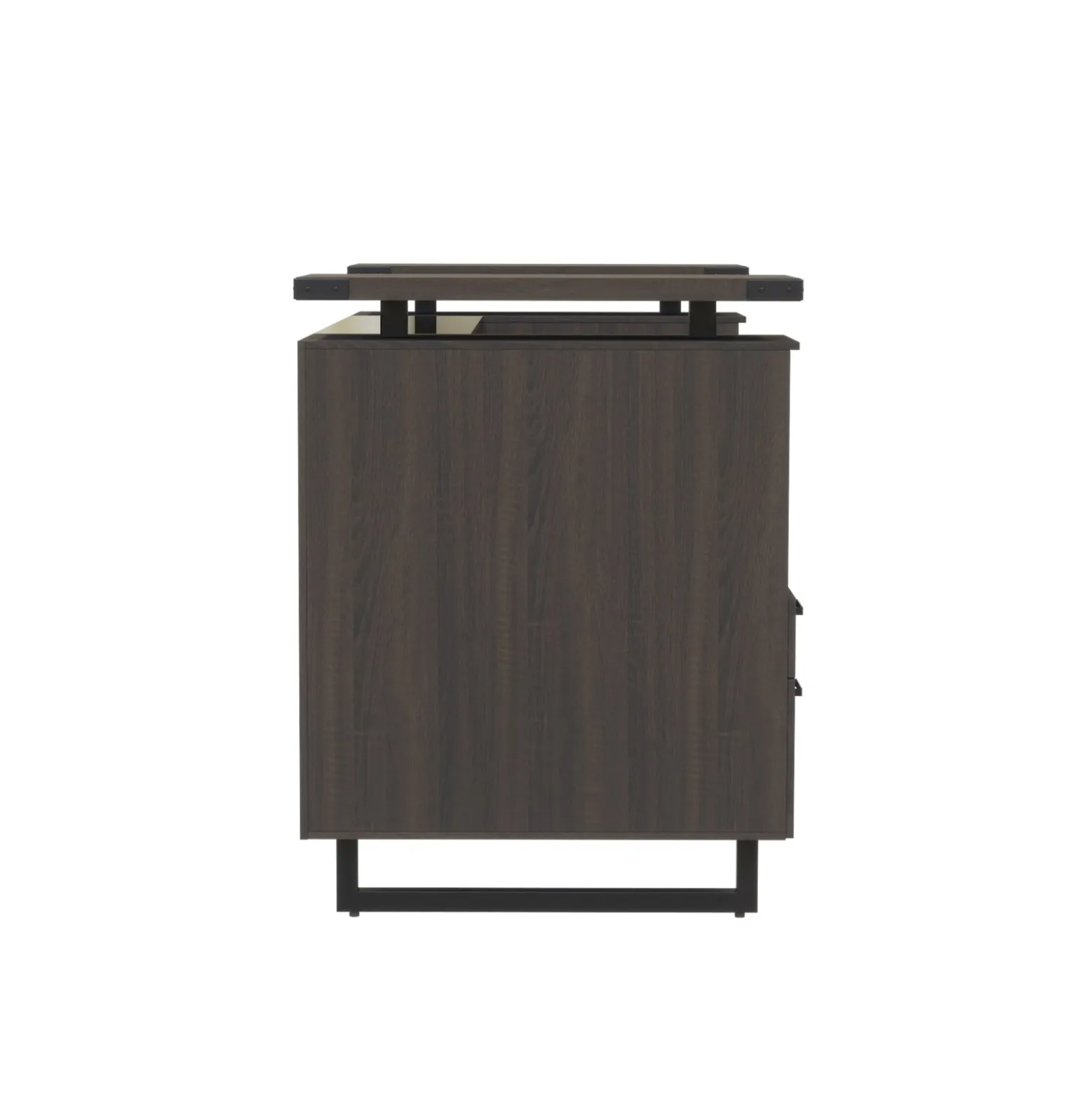 Mirella Reception Desk with Glass Countertop - 78"W x 36"D