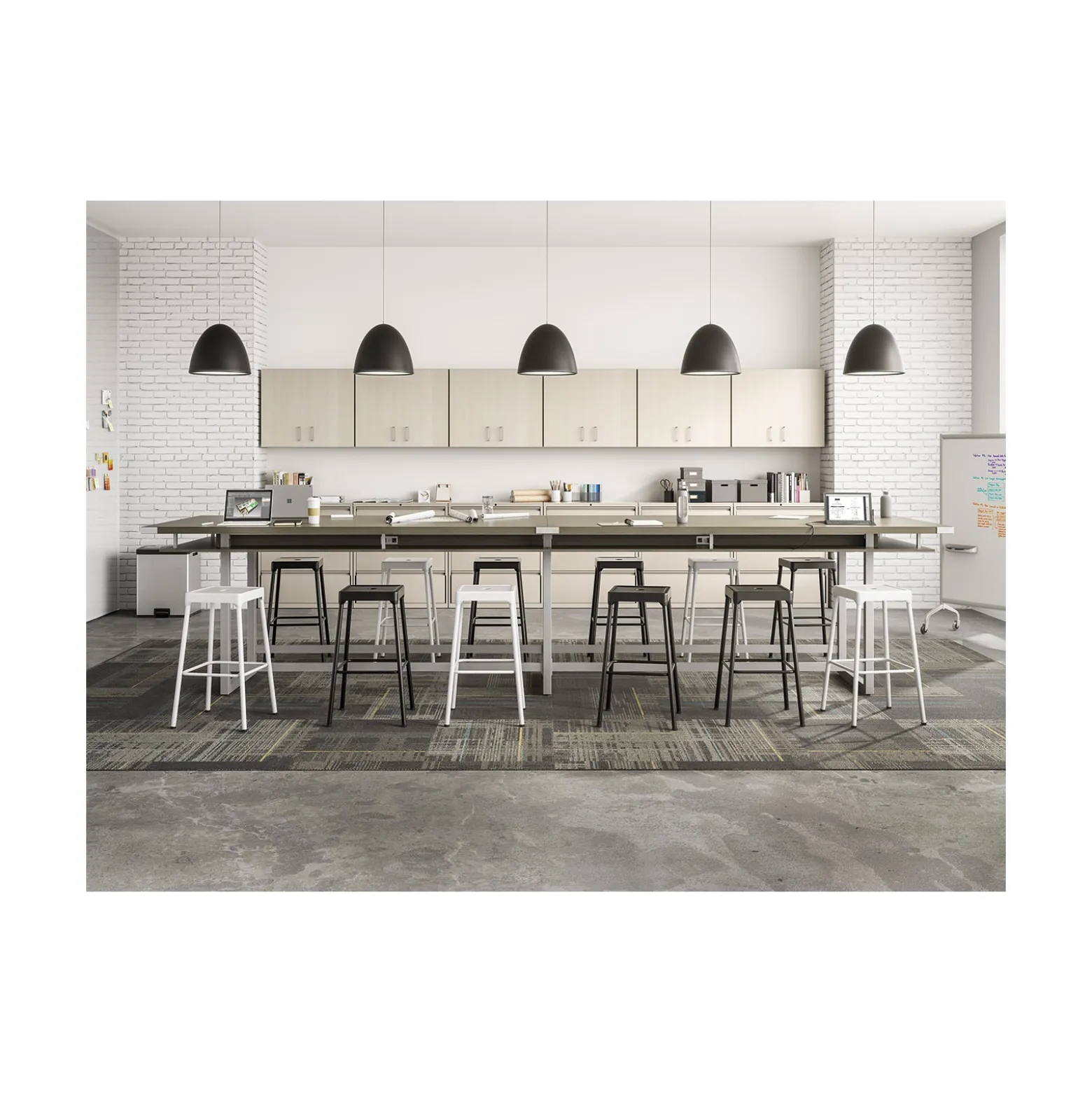 Mirella Standing Height Conference Table - 16'W x 47"D