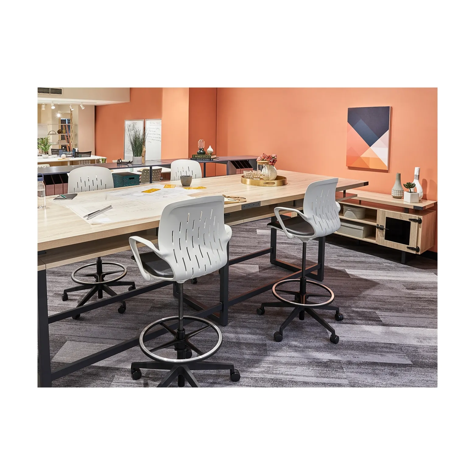 Mirella Standing Height Conference Table - 12'W x 47"D