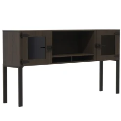 Mirella Storage Hutch w/ Glass Doors - 72"Wx15"Dx38"H
