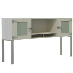 Mirella Storage Hutch w/ Glass Doors - 72"Wx15"Dx38"H
