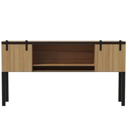Mirella Storage Hutch w/ Sliding Wood Doors - 72
