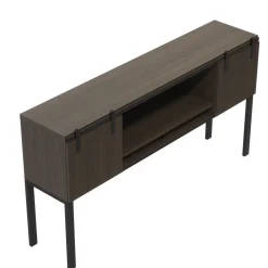 Mirella Storage Hutch w/ Sliding Wood Doors - 72