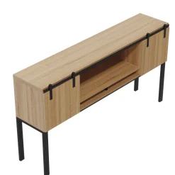 Mirella Storage Hutch w/ Sliding Wood Doors - 72