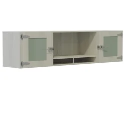 Mirella Wall-Mounted Hutch with Glass Doors - 72"W