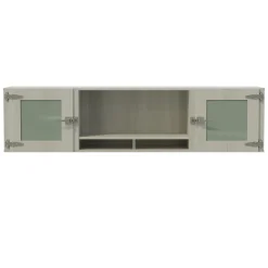 Mirella Wall-Mounted Hutch with Glass Doors - 72