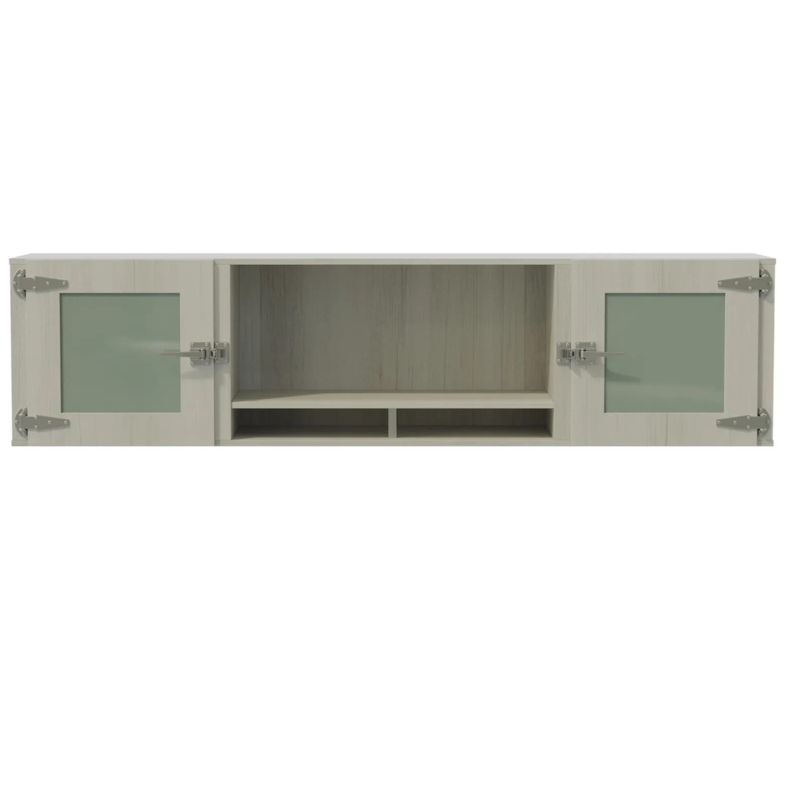 Mirella Wall-Mounted Hutch with Glass Doors - 72"W