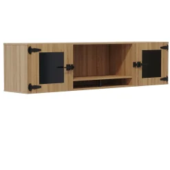 Mirella Wall-Mounted Hutch with Glass Doors - 72"W