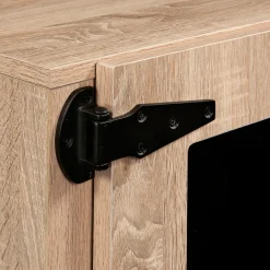 Mirella Wall-Mounted Hutch with Glass Doors - 72