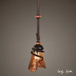 Mixed Materials Mini Pendant Light