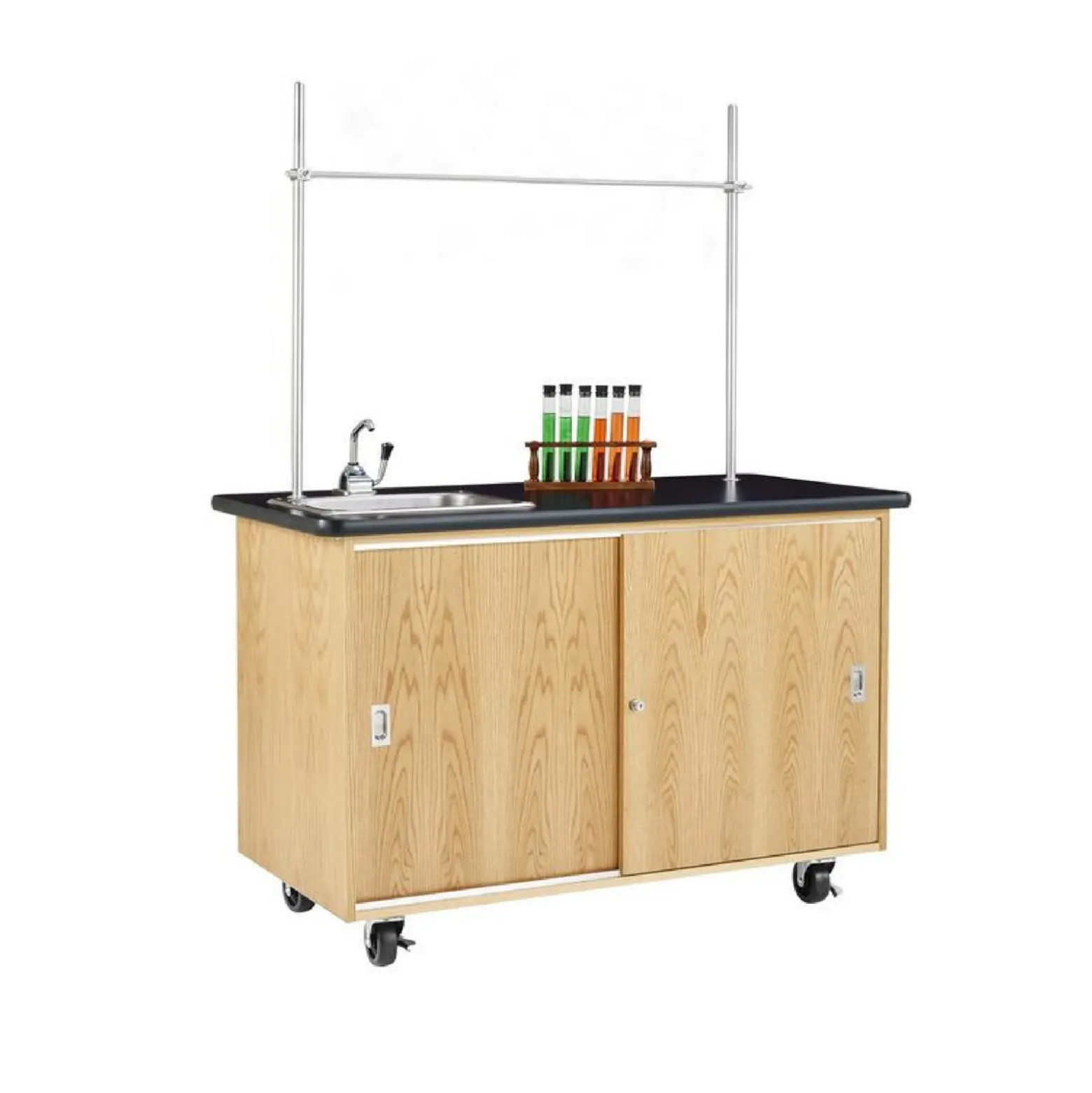 Mobile Biology Lab Demonstration Table with Sink