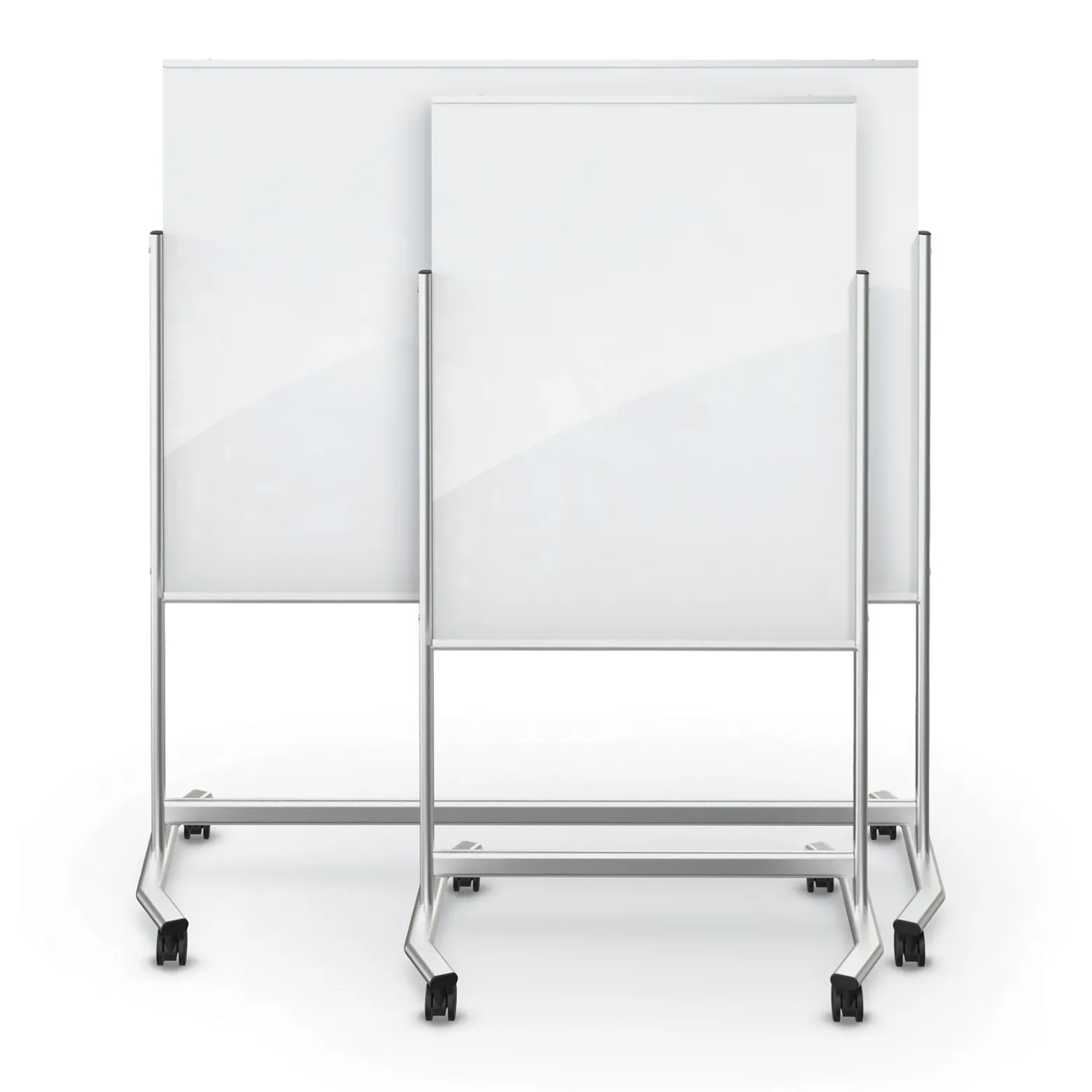 Mobile Magnetic Glass Board 3'W x 4'H