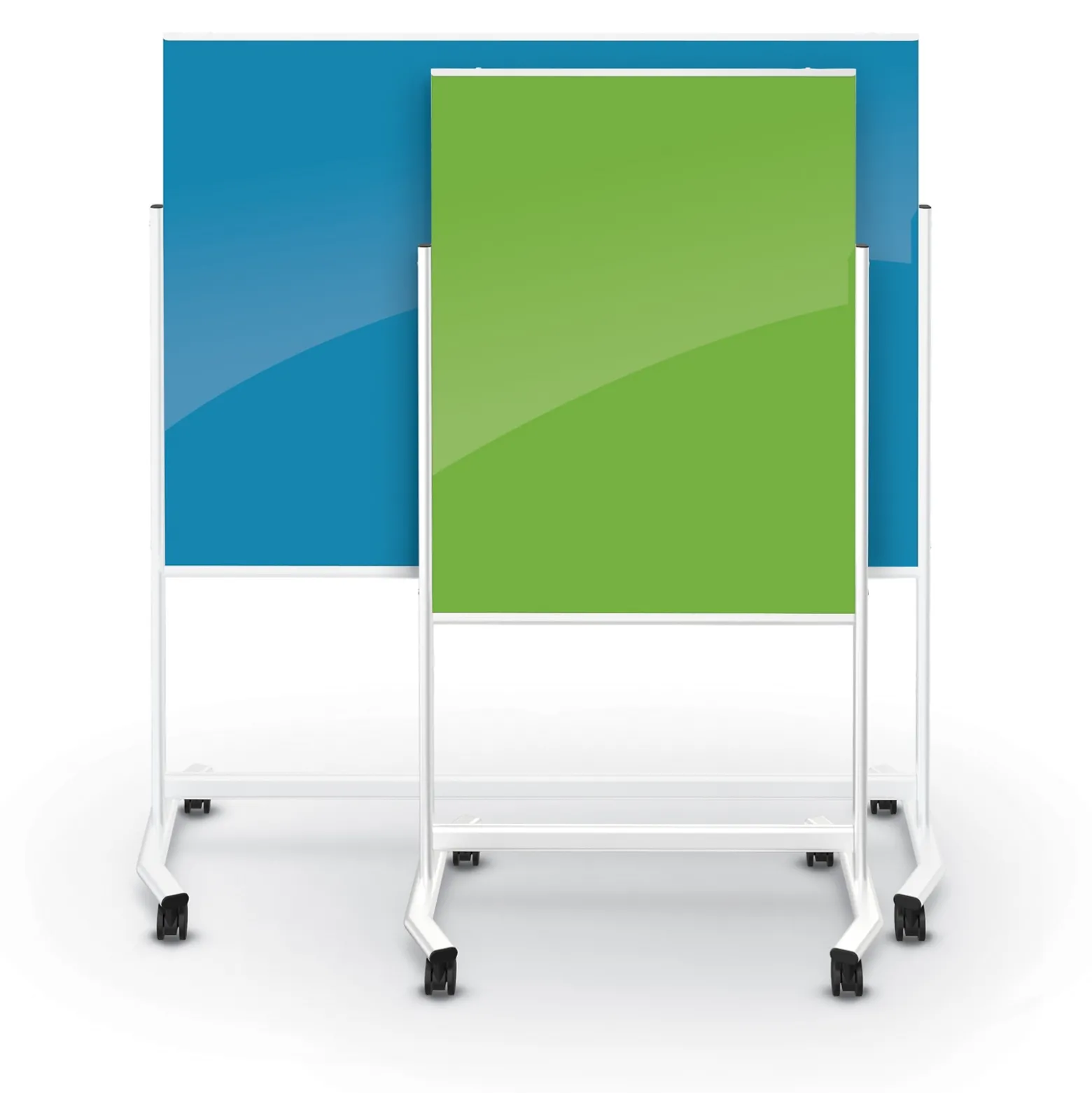 Mobile Magnetic Glass Board 3'W x 4'H