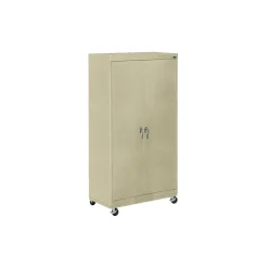 Mobile Six Shelf Storage Cabinet - 72.75"H