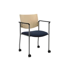 Mobile Wood Back Guest Chair