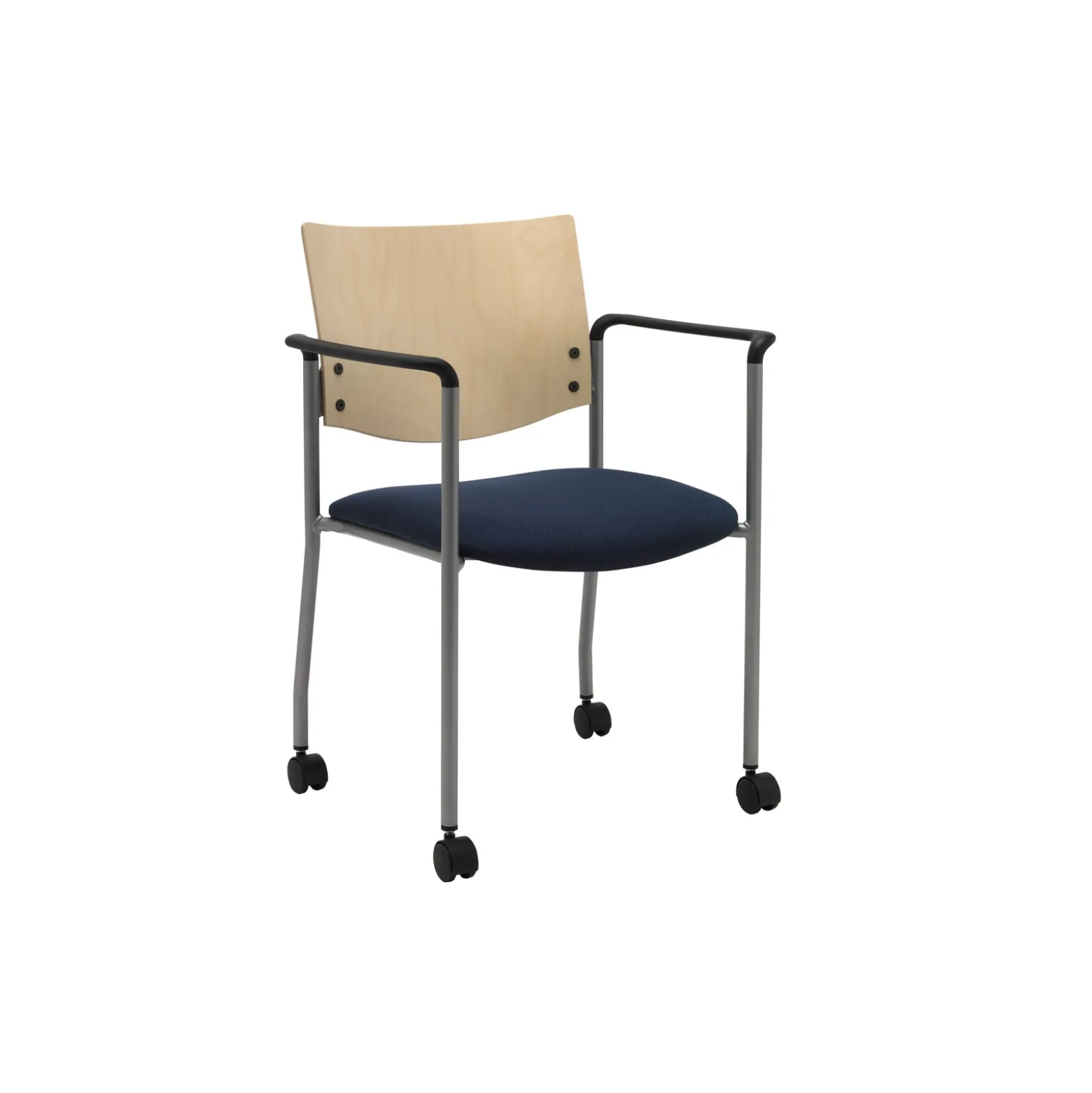 Mobile Wood Back Guest Chair