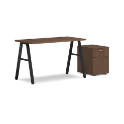 Mod Compact Table Desk w/ A-Legs and Pedestal - 48