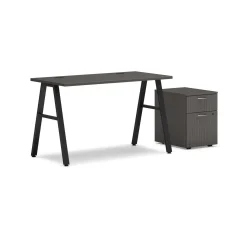 Mod Compact Table Desk w/ A-Legs and Pedestal - 48