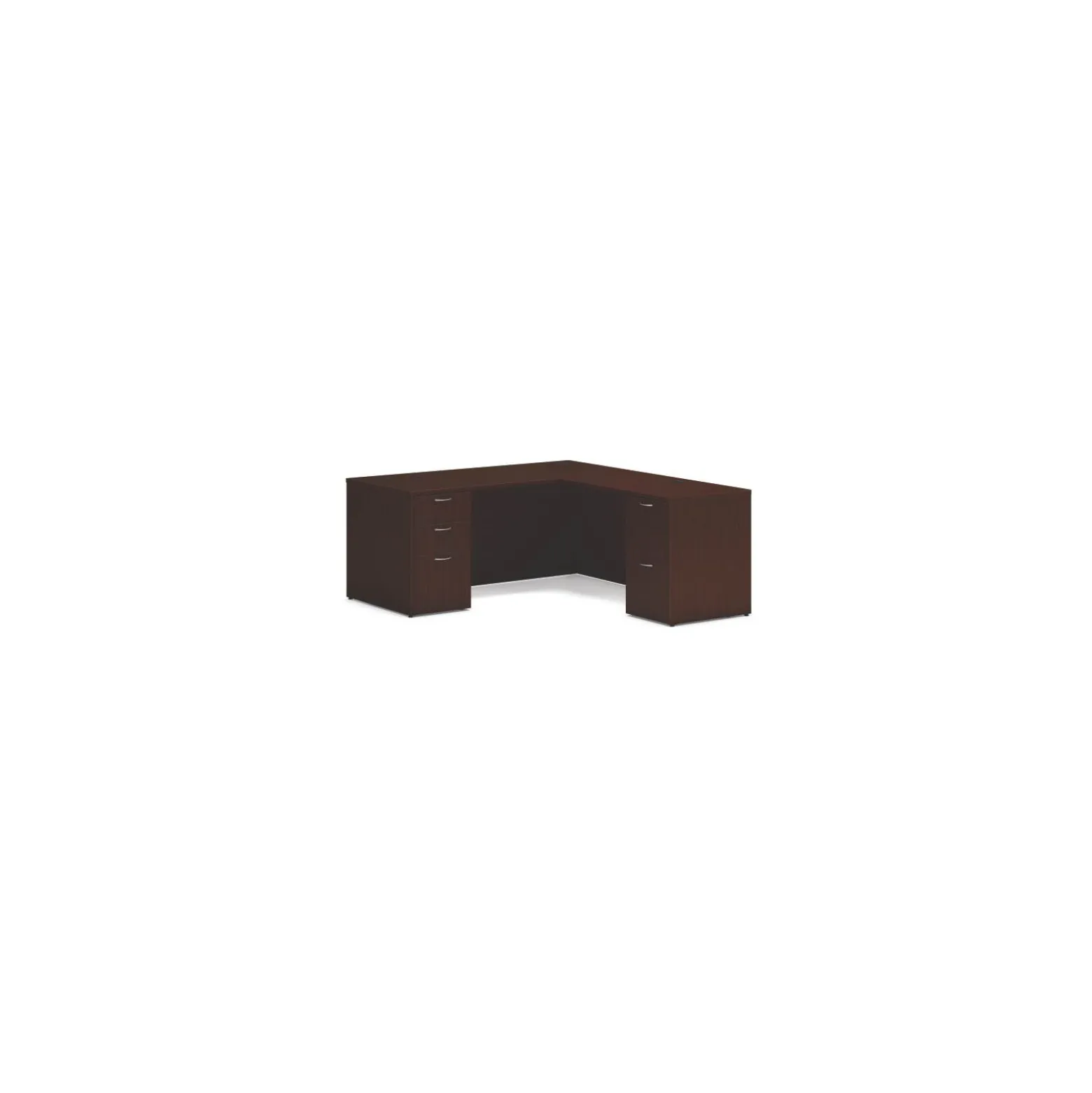 Mod Double Pedestal L-Shaped Desk - 66"W x 72"D