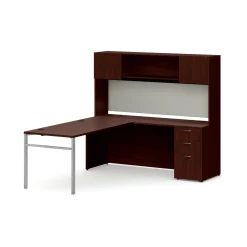 Mod L-Shaped Workstation w/ Hutch - 84