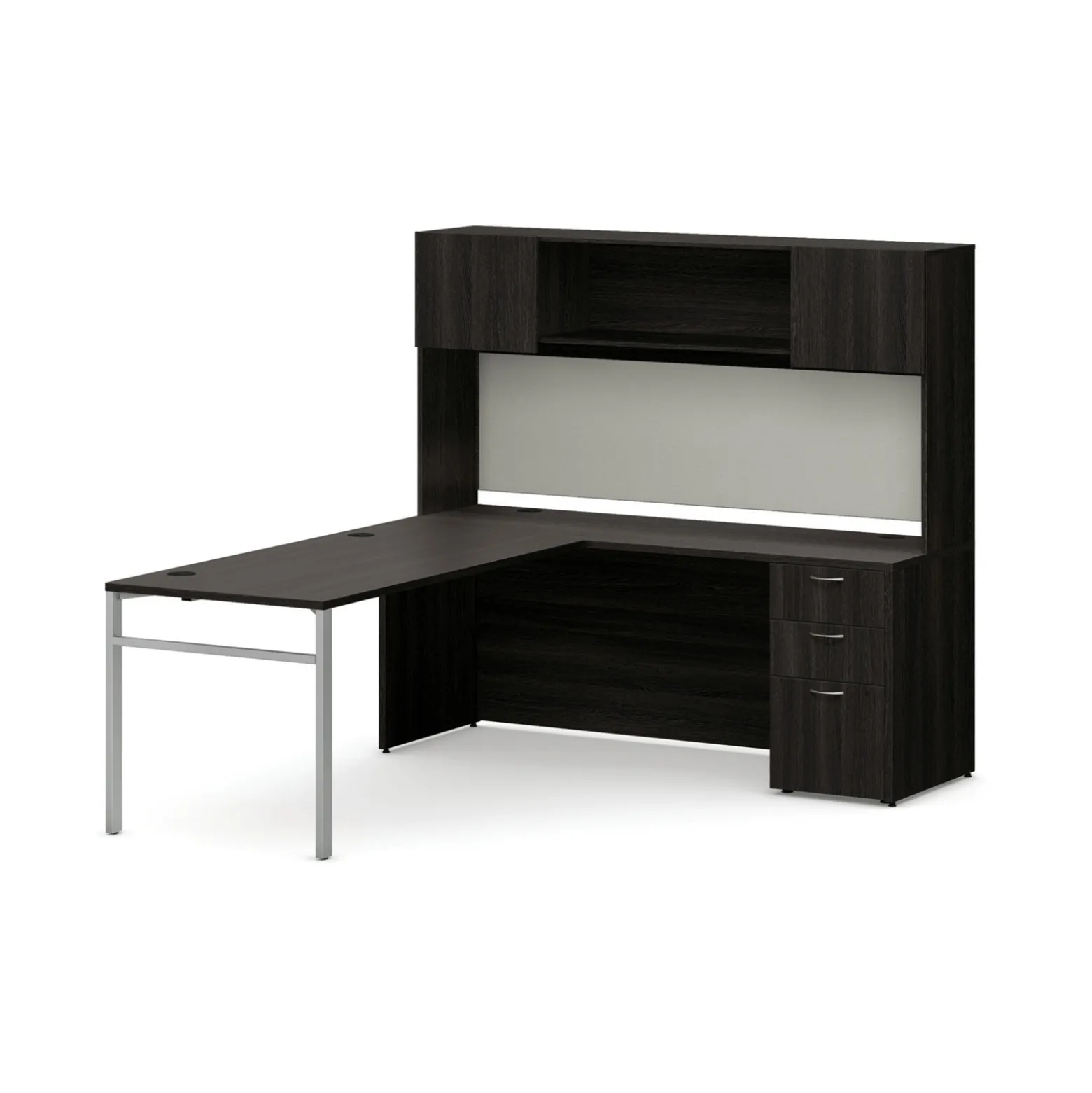 Mod L-Shaped Workstation w/ Hutch - 84"W x 72"D