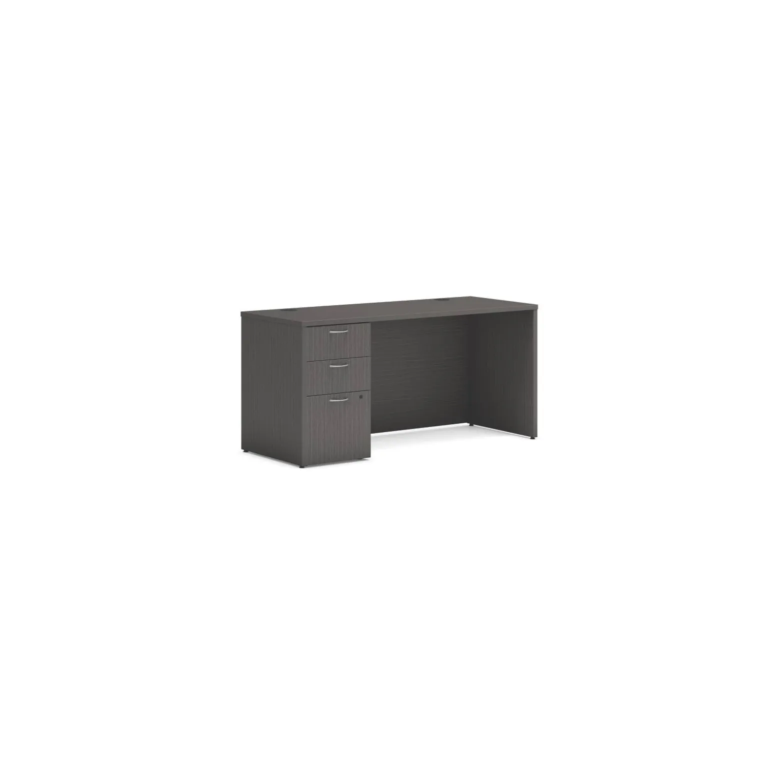 Mod Single Pedestal Credenza Desk - 60"W x 24"D