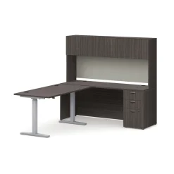 Mod Standing L-Shaped Workstation w/ Hutch