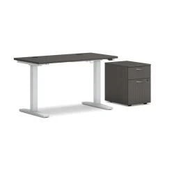 Mod Standing Table Desk w/ Mobile Pedestal - 48"W x