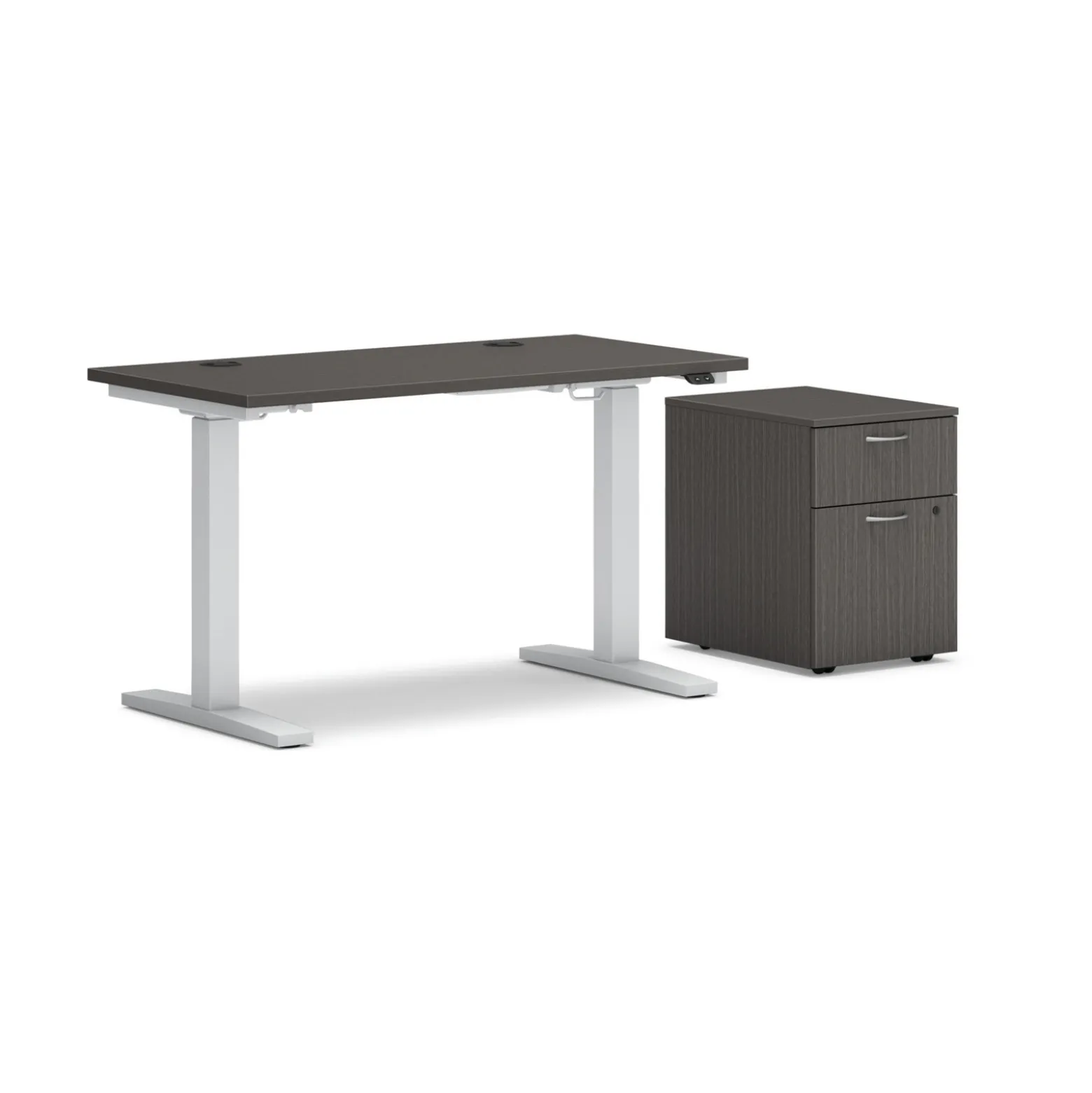 Mod Standing Table Desk w/ Mobile Pedestal - 48"W x