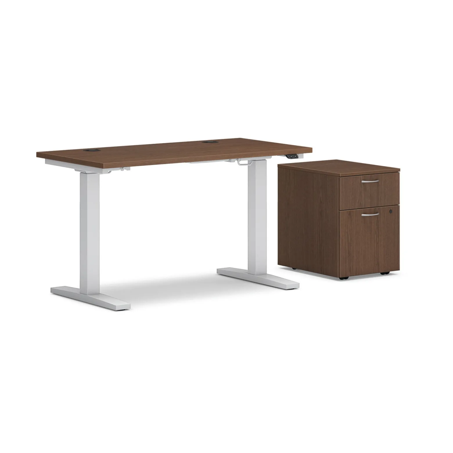 Mod Standing Table Desk w/ Mobile Pedestal - 48"W x