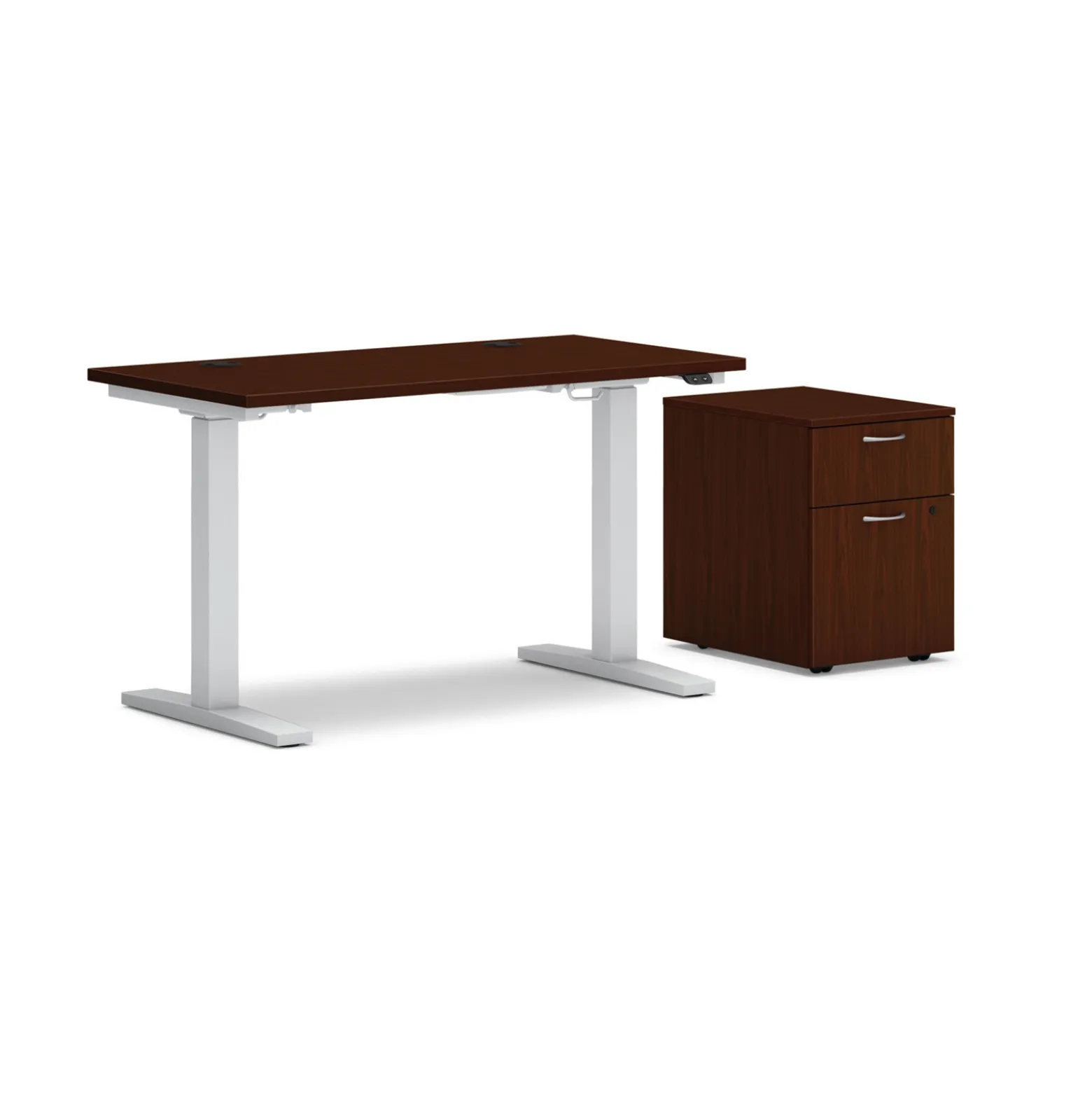 Mod Standing Table Desk w/ Mobile Pedestal - 48"W x