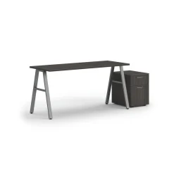Mod Table Desk w/ A-Legs and Pedestal - 60
