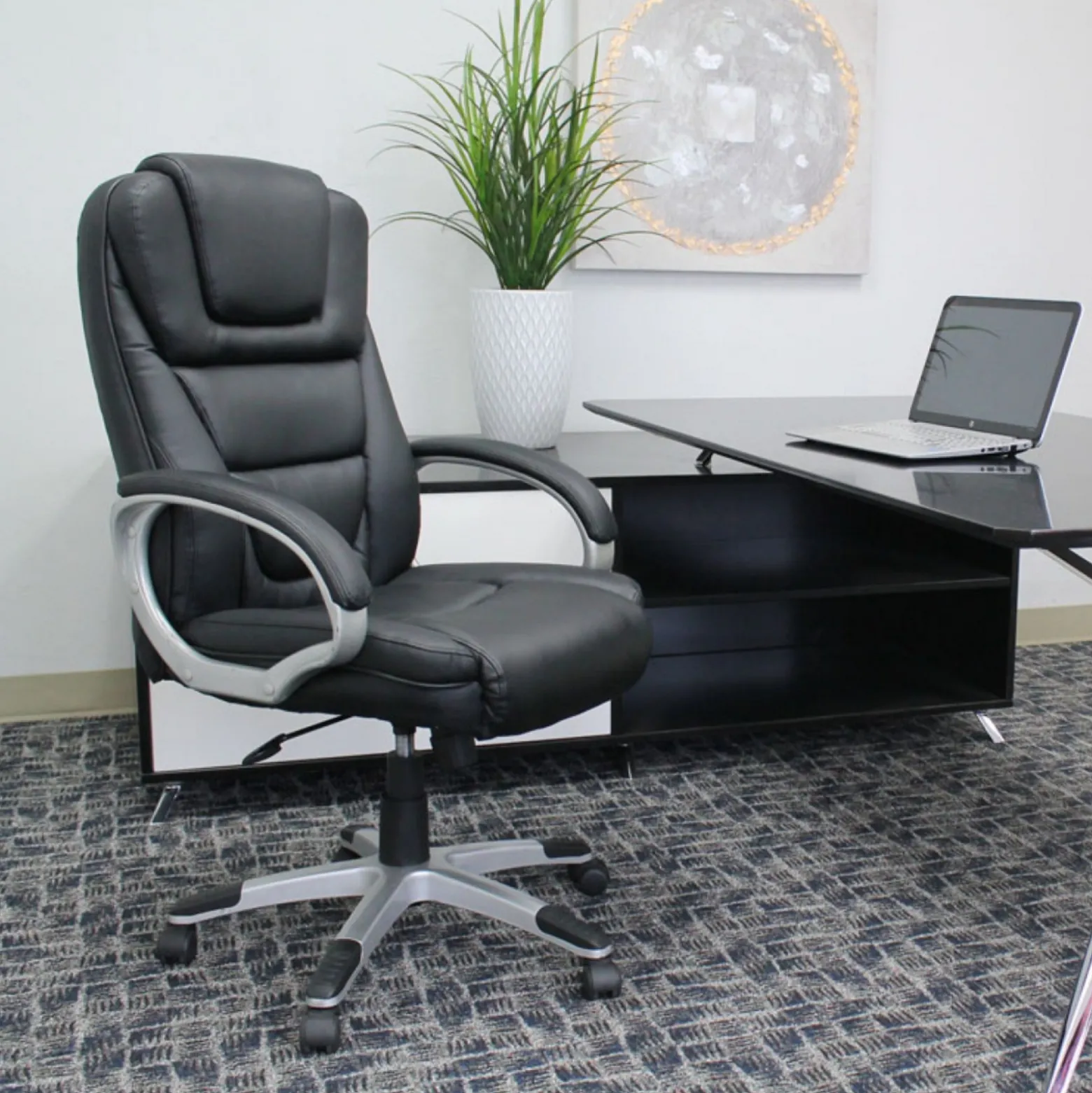 Montand Faux Leather High-Back Office Chair