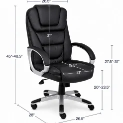 Montand Faux Leather High-Back Office Chair
