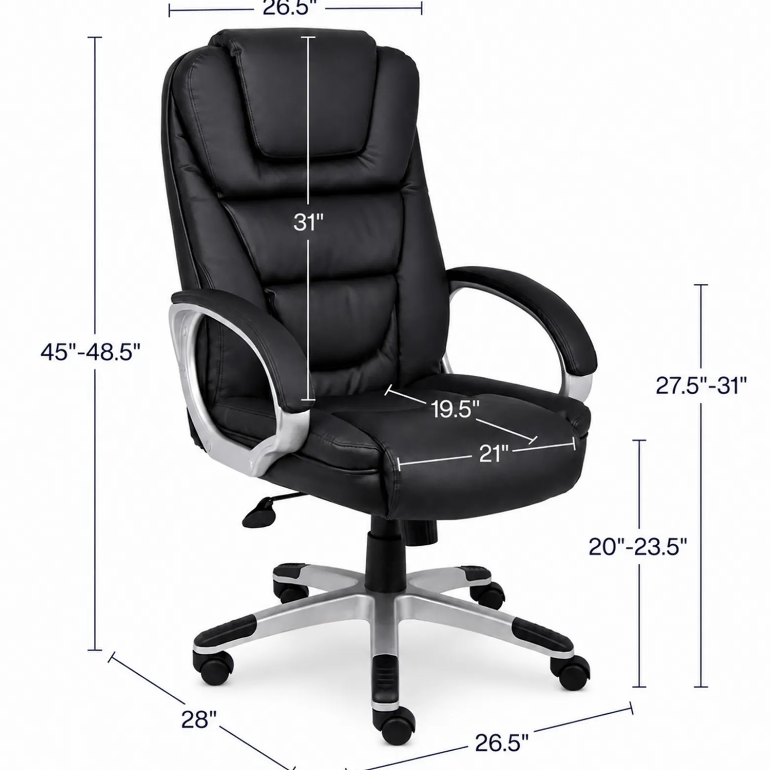 Montand Faux Leather High-Back Office Chair