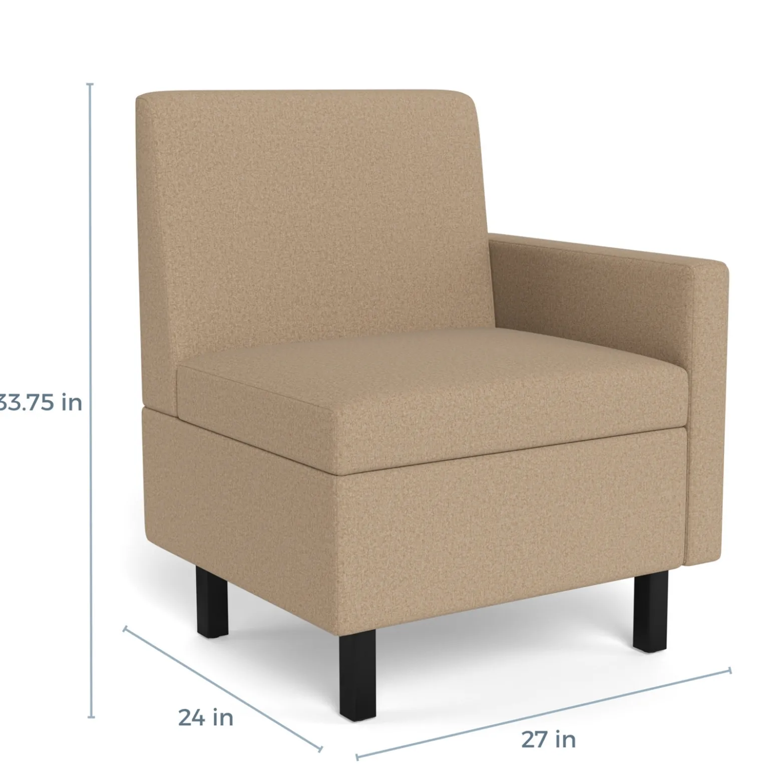 Movvi Lounge Chair with Left Arm