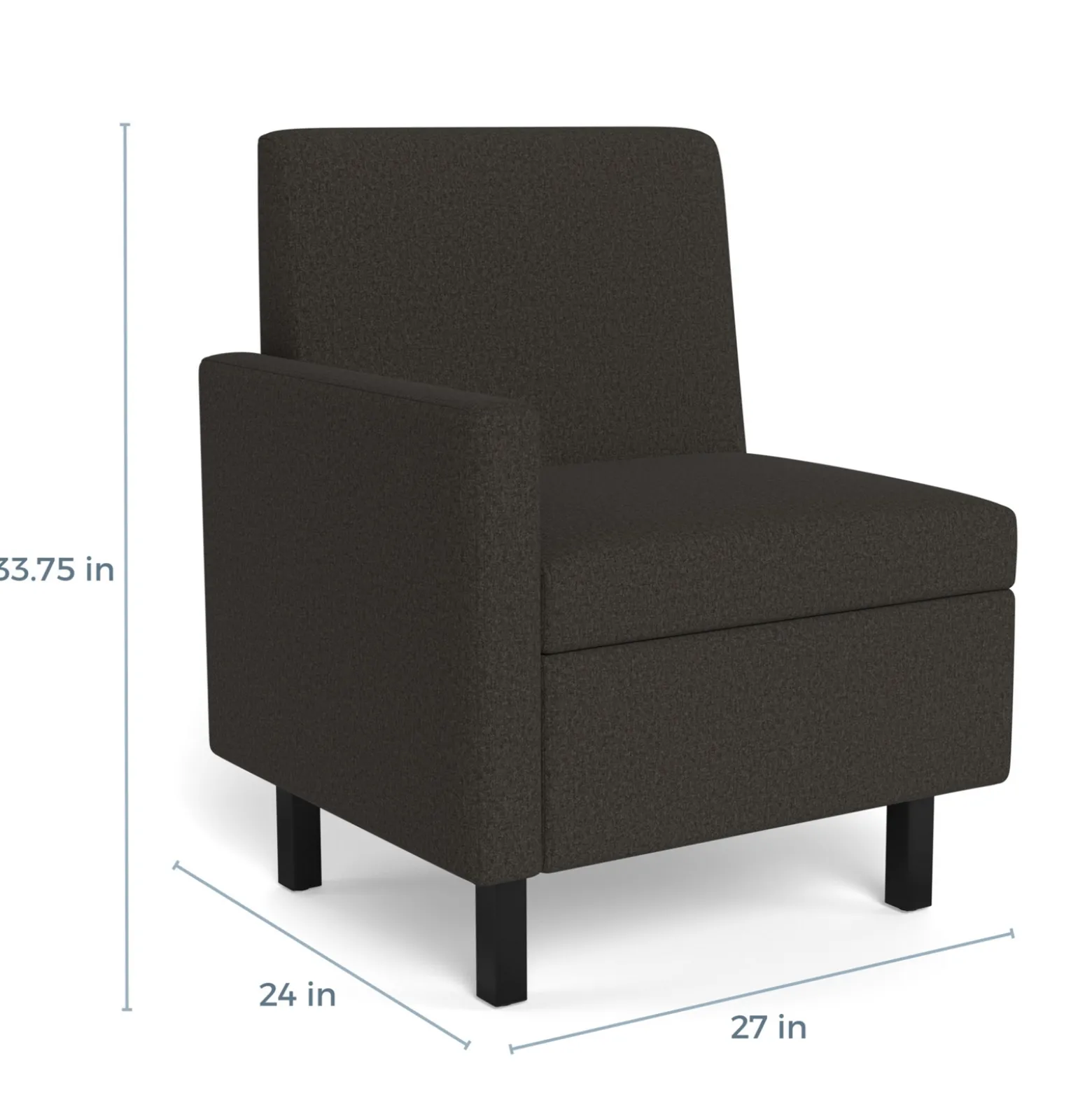 Movvi Lounge Chair with Right Arm